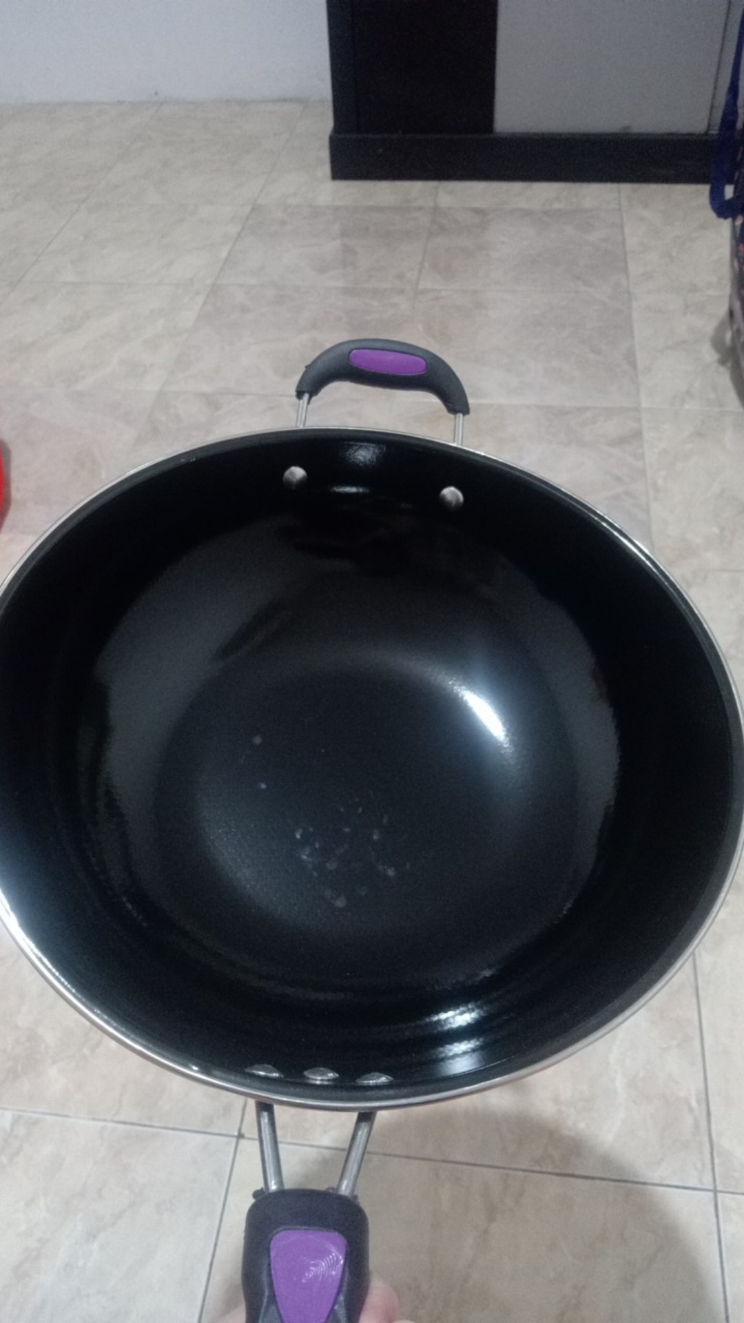 K6013h Wajan Enamel Gagang 32 Cm/pengorengan Anti Lengket Serbaguna