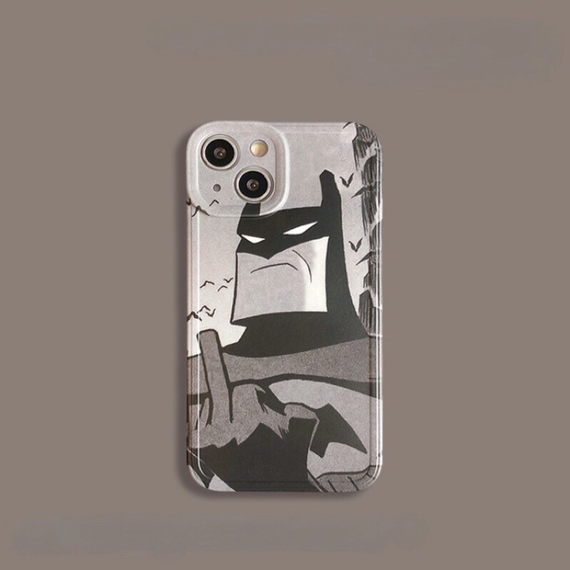 [𝐏𝐑𝐄-𝐎𝐑𝐃𝐄𝐑] Middle Finger Batman Marvel Korean Phone Case iPhone Softcase Soft Case Premium TPU Sili