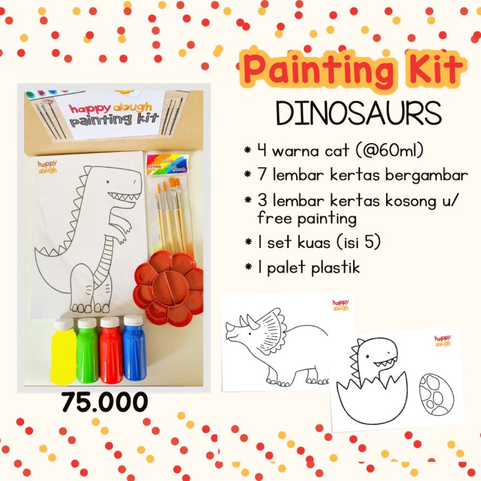 

Produk Terbaru Painting Kit Paket Melukis Anak Painting Kit Melukis Dinosaurus