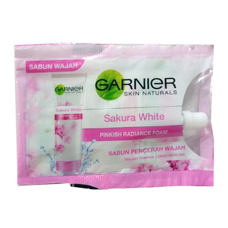 [SACHET] GARNIER SAKURA GLOW HYALURON FACE WASH - 9ml