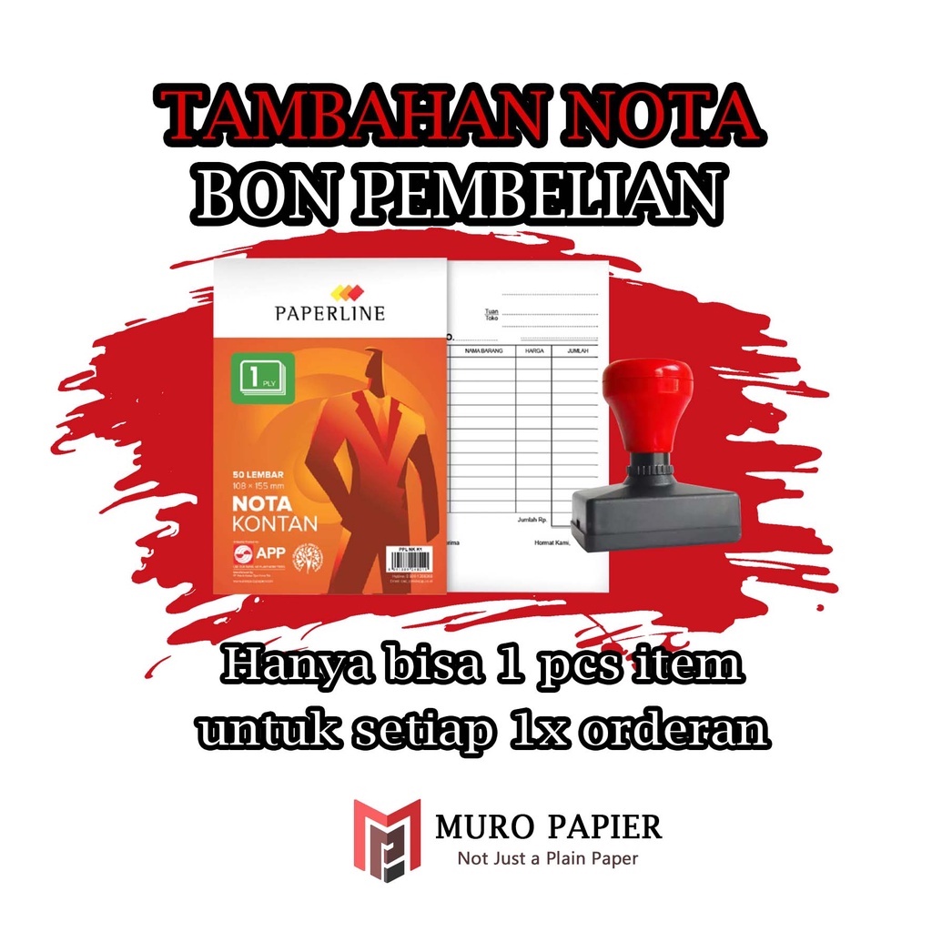 

EXTRAORDINARY ~ NOTA BON DENGAN STAMPEL