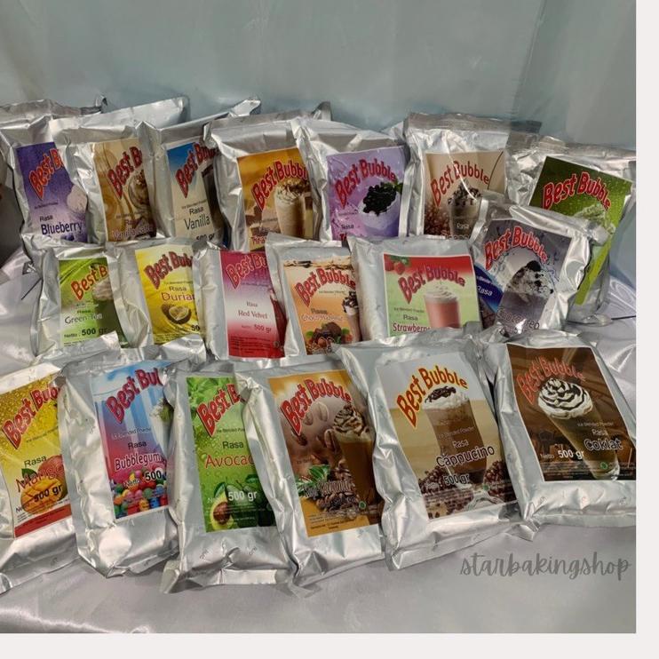 

(qfnm -60) Best Bubble Ice Blended Powder 500gr | Bubuk Minuman | Bubble Drink | Powder Drink ︺ 75