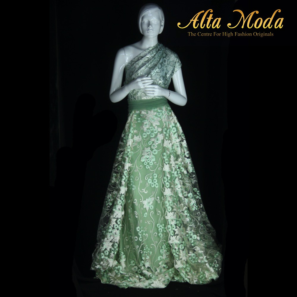 

Alta Moda Kain Jacquard Lurex Motif Crystal - Mint (1M)