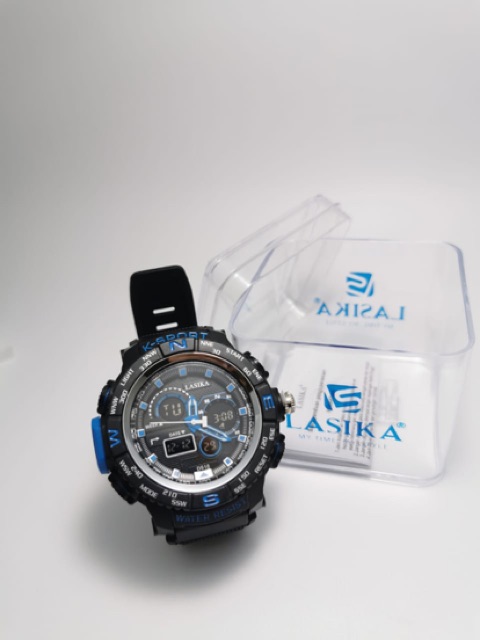 Jam tangan LASIKA DOUBLE TIME KODE 516 ANTI AIR