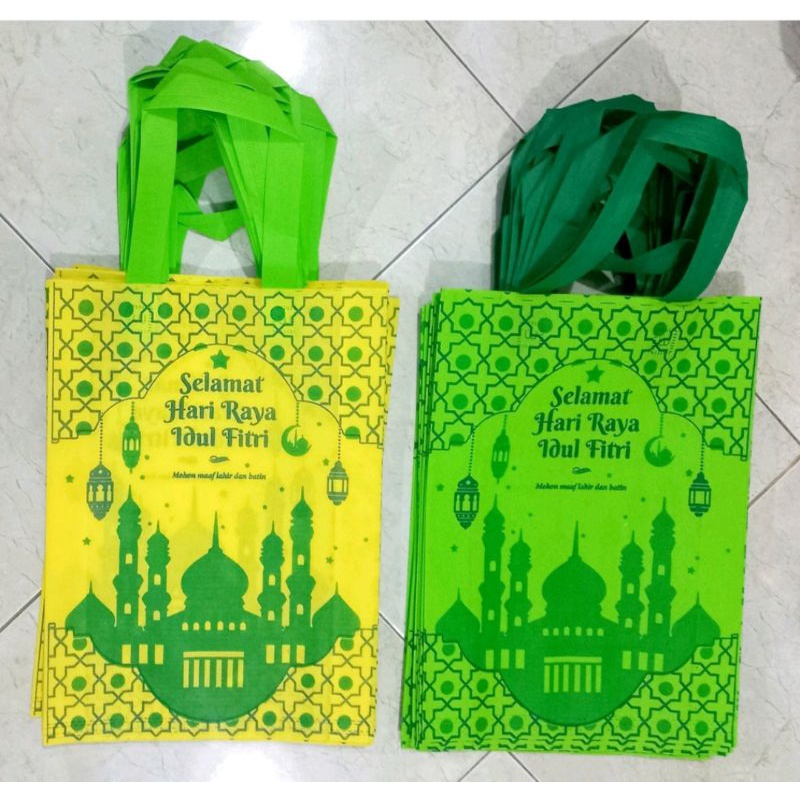 

(12pcs)Tas Lebaran 30x40/Tas Kantong Parcel Lebaran Bingkisan Hantaran/Goodie Bag/Tas Spunbond Idul Fitri
