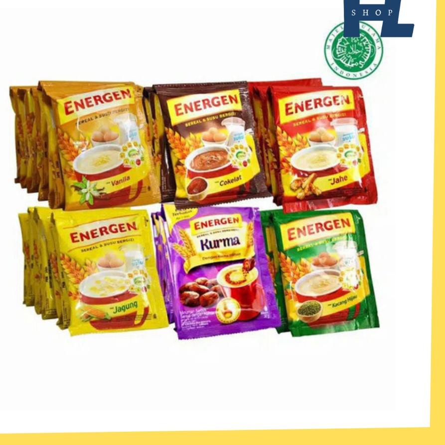 

NEW PRODUCT !!! 9.9 Energen Sereal Coklat, Vanila, Jahe, Jagung, Kacang Hijau, Kurma 10 Renceng [KODE 642]