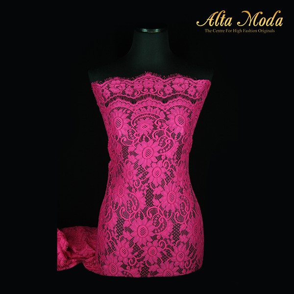 

Alta Moda Brokat Semi Perancis Motif Sunflower Parsley Pink (2.5M)
