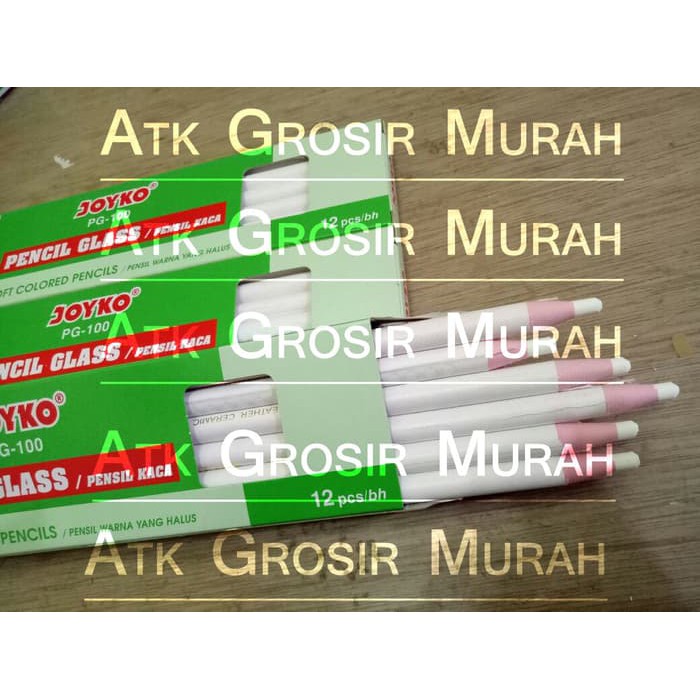 

LIMITED Joyko Pencil Glass / PG-100 Putih / White Min.12 Pcs!