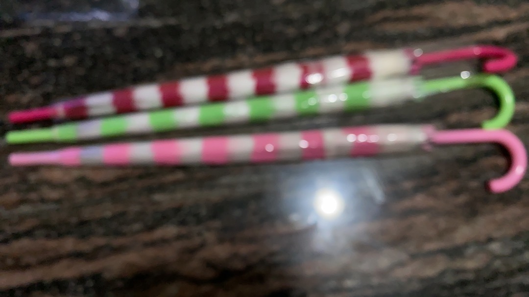 Tabasa Payung Tongkat Stripes Ilusi Simple Garis Garis