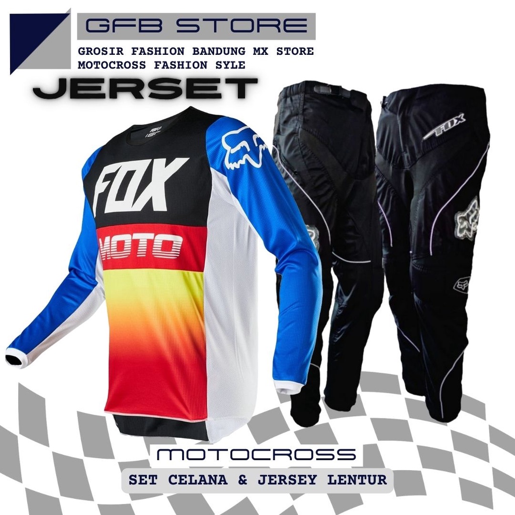 GEARSET MOTOCROSS JERSEY SET TRAIL TRABAS GRASTRACK