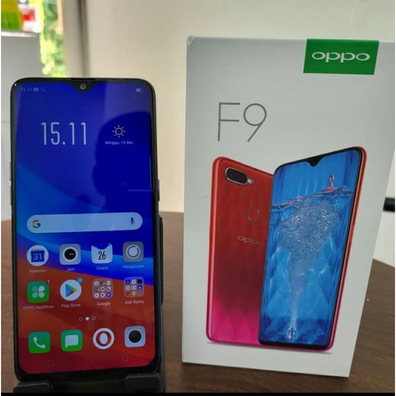 oppo f9 pro 6/128 second bekas fullset