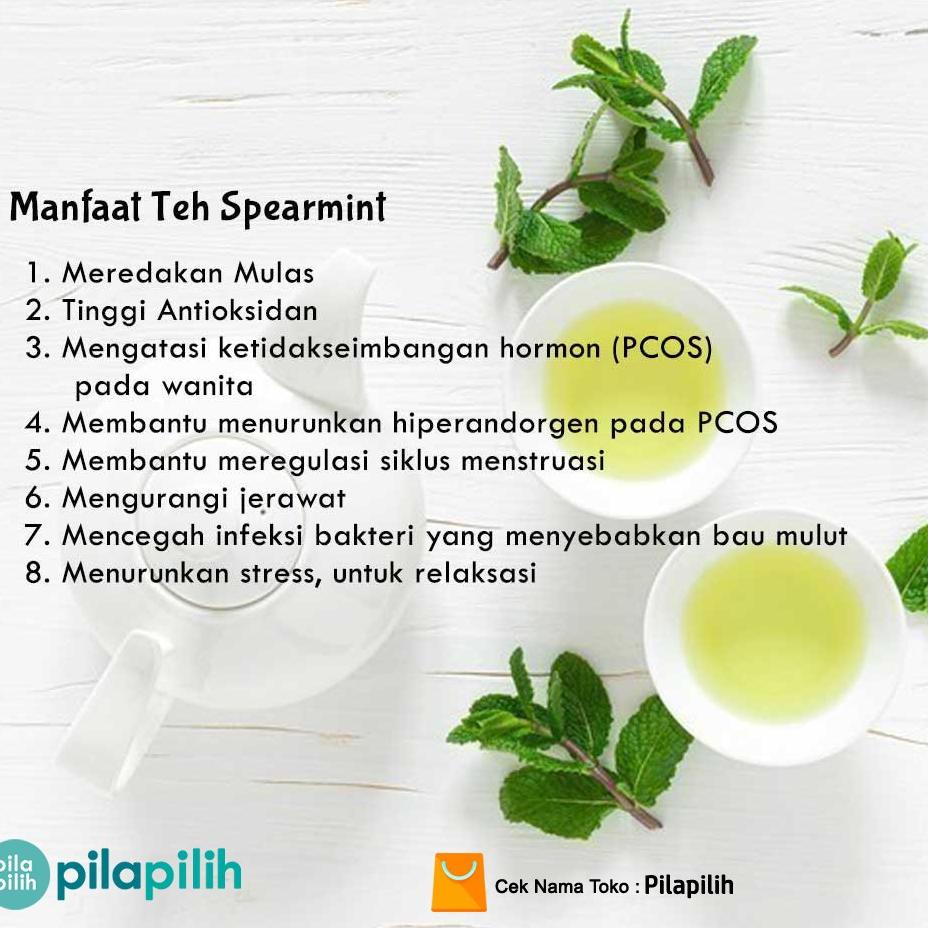 

[KODE TDZFZ] Pure Organic Spearmint Tea, Teh Daun Spearmint Natural Alami, Bantu Seimbangkan Hormon Wanita PCOS