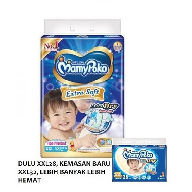 MAMYPOKO Extra Dry Extra Soft Popok Perekat XXL32 / XXL 32