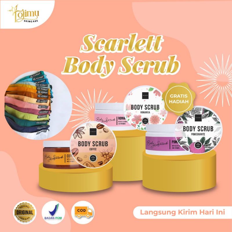 Body Scrub Scarlett / Body Scrub Coffe / Body Scrub Romansa / Body Scrub Pomegrante