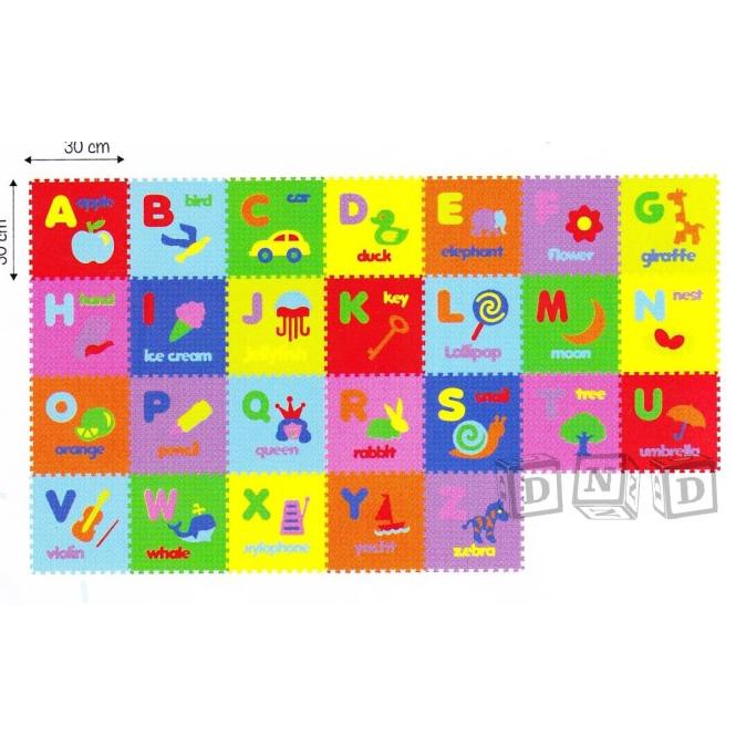 Matras Puzzle Evamat / Karpet / Alat Lantai - Huruf Abjad Gambar Murah