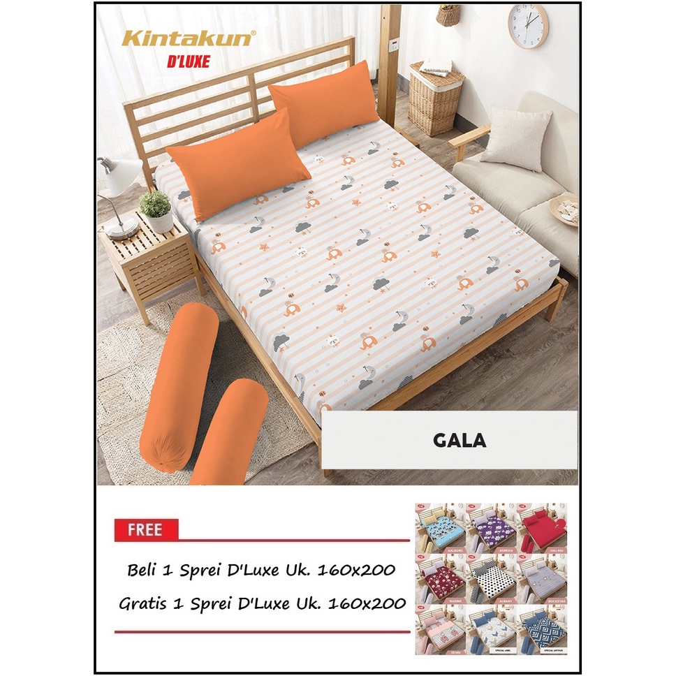 PROMO Kintakun Sprei D'Luxe Uk. 160x200 Beli 1 Gratis 1 - Random