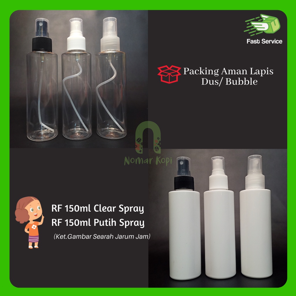 BOTOL 250ML CANTIK CLEAR SPRAY NECK 24 PET TEBAL PARFUME SANITIZER KOSMETIK