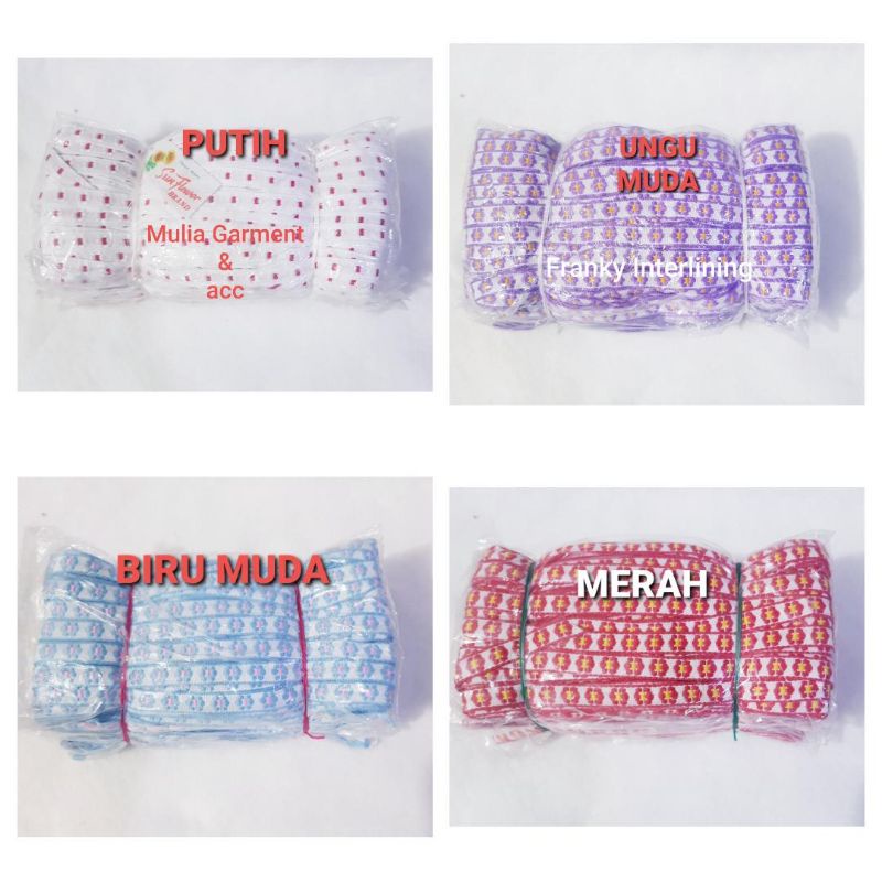 RENDA LIBIN BAHAN KAIN LEBAR 1CM ISI 15 YARD