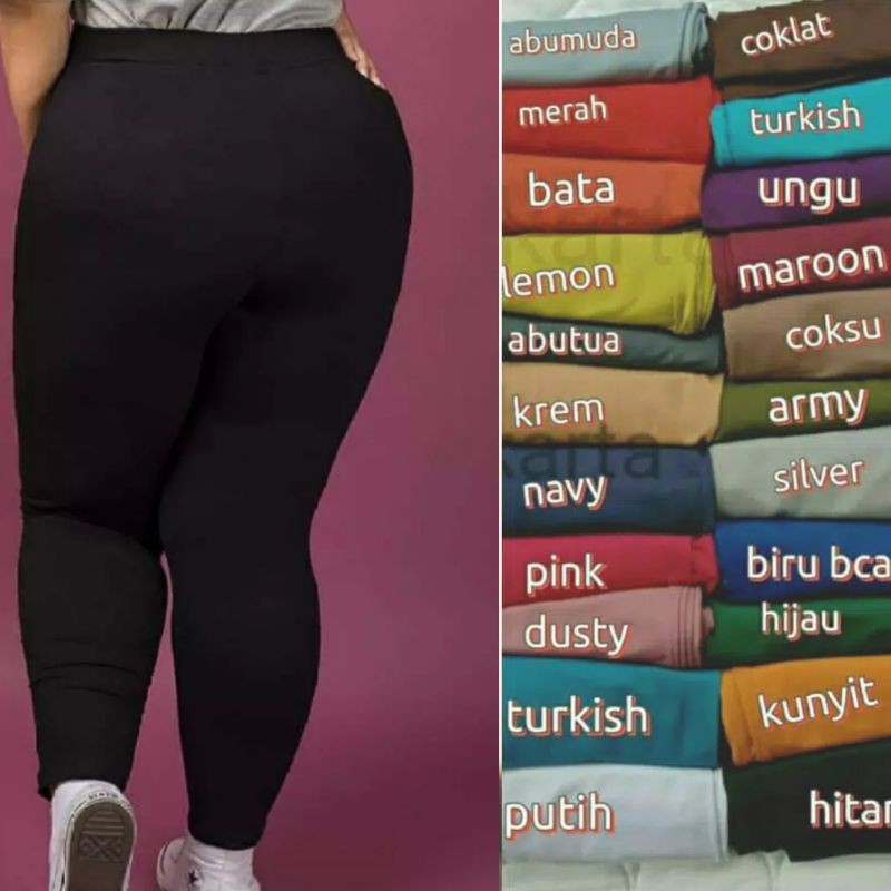 Legging Super Jumbo Panjang Polos BB 90-120KG (ISI 12) paket usaha