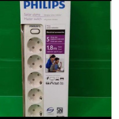 stop kontak / Philips stop kontak 5 Lubang + Saklar / Colokan 5 Lubang + saklar ON/OF