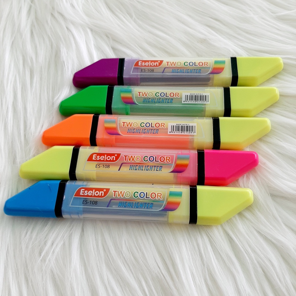 

(1 Pcs) Stabilo / Highlighter Two Color Dua Warna Satuan