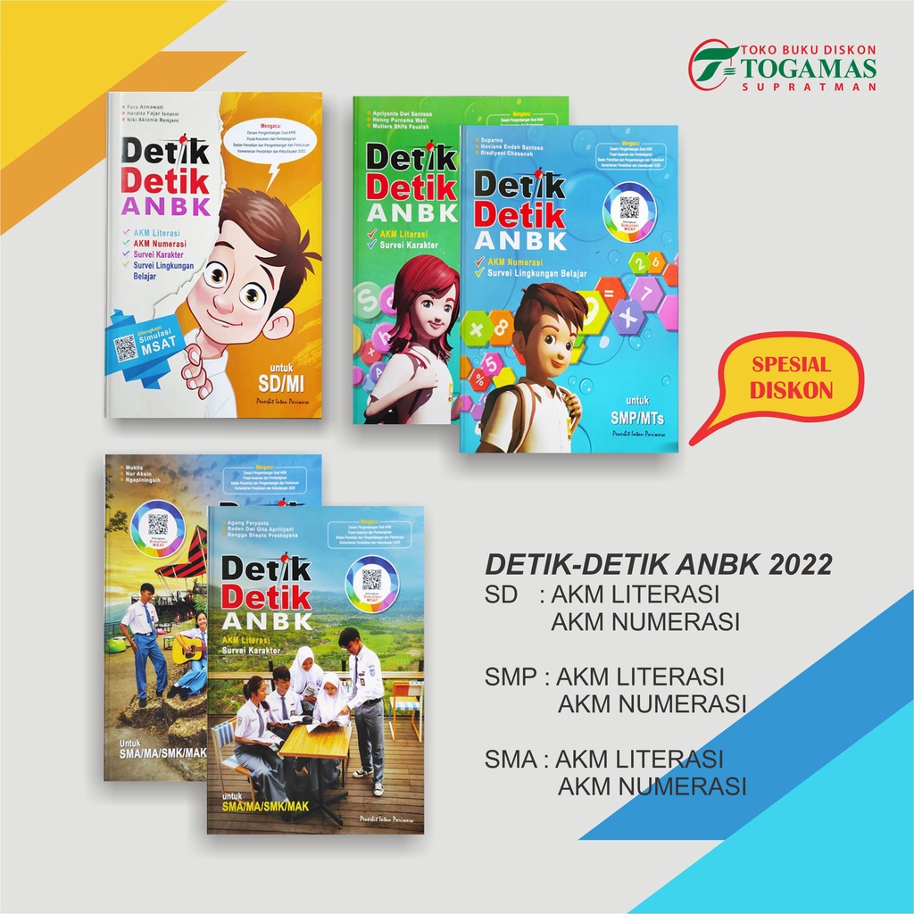 Jual DETIK DETIK ANBK AKM LITERASI AKM NUMERASI SURVEI KARAKTER 
