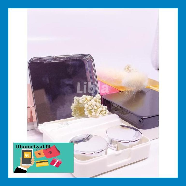 Lumy0Xs1 Softlens Case / Tempat Softlens / Case Soflens / Kotak Softlens - Merah Muda L4Htxnil