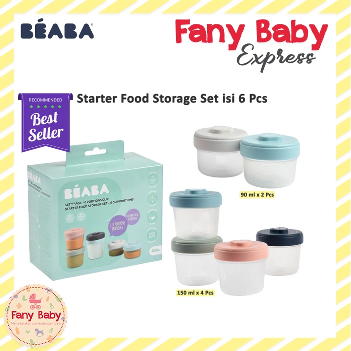 BEABA STARTER FOOD STORAGE SET 6