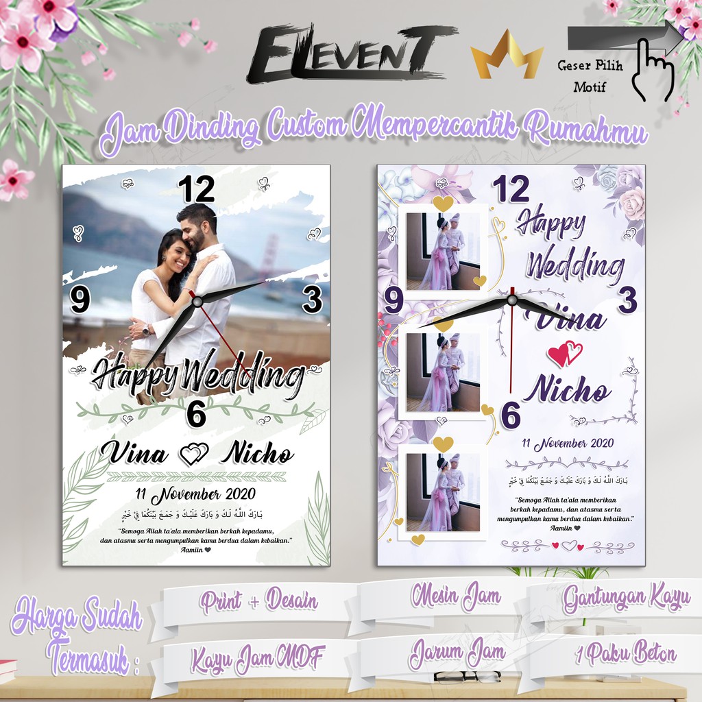 Jam Dinding Custom Foto Hadiah Kado Unik Weeding Anniversary Birthday Graduation Biodata Bayi Ulang Tahun Wisuda Pernikahan Ultah Panjangan Dinding walldecor rumah menarik Kado Teacher Guru Teman Sahabat Biodata Bayi Ucapan Selamat Wedding  Murah