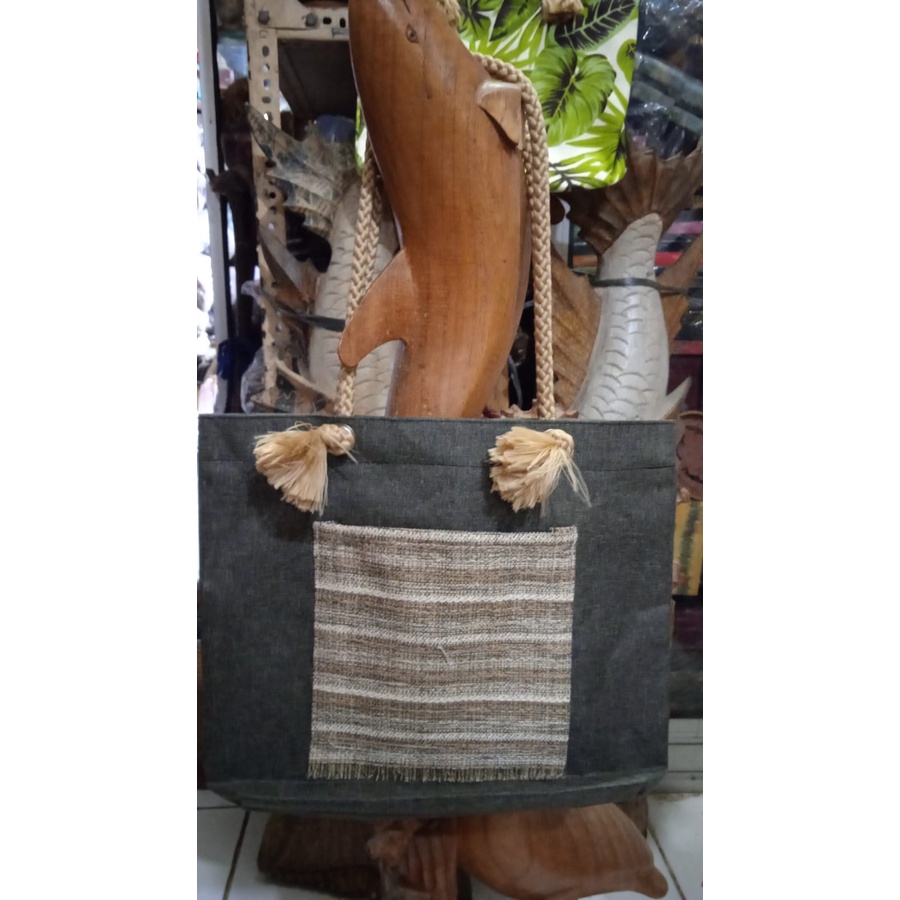 Tas panggul kain denim Totebag bali