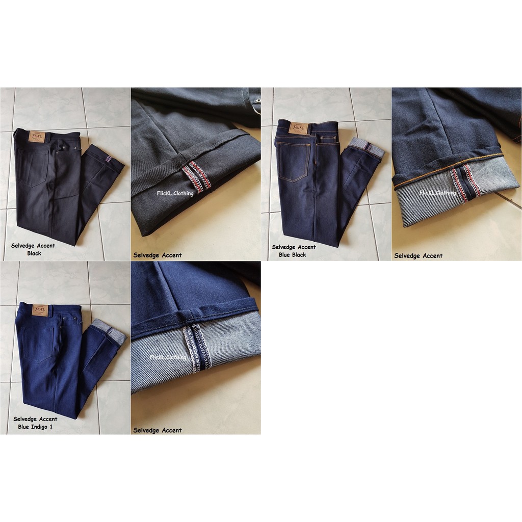 Celana Jeans Denim Pants Panjang Selvedge Accent Accient Ancient