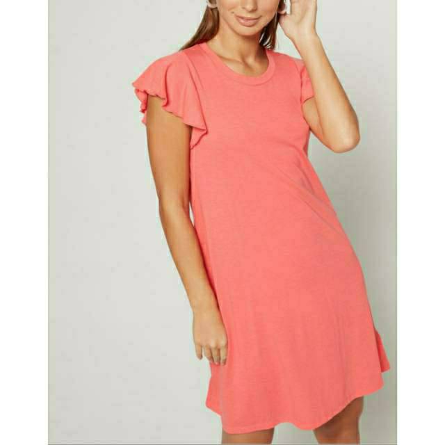 flutter sleeve swing dress