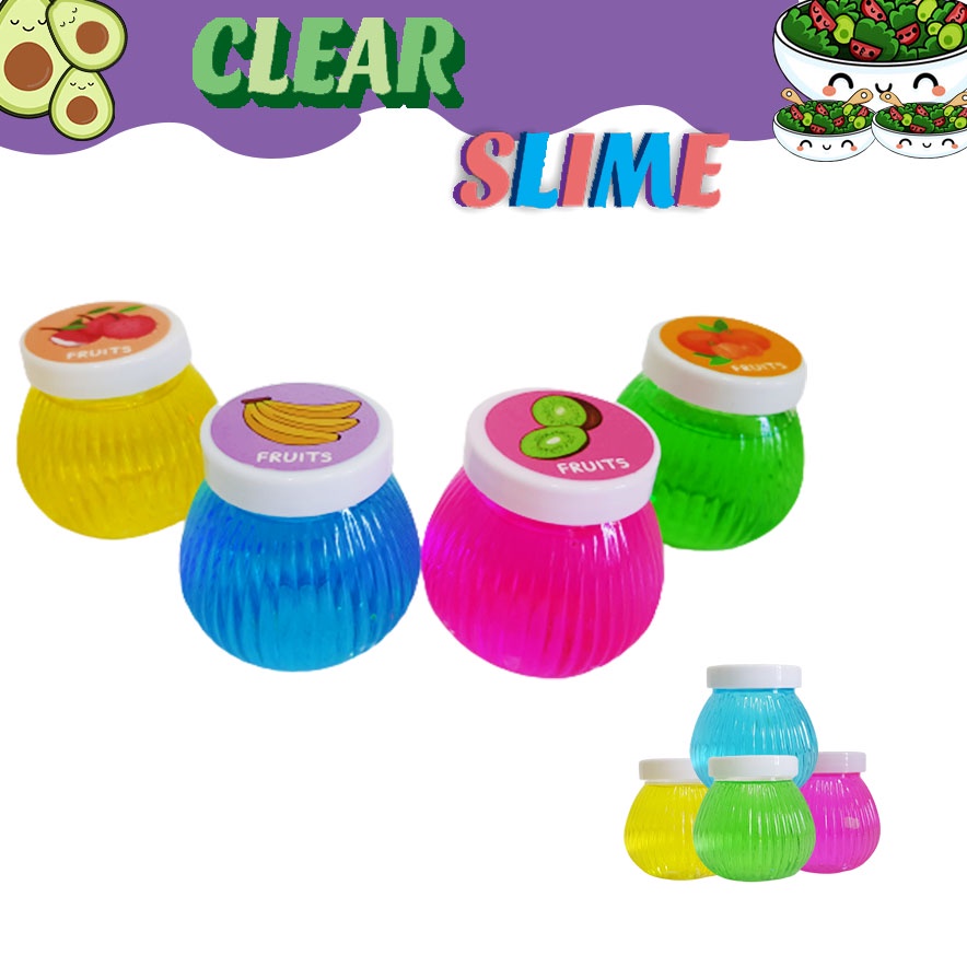 Mainan Anak Slime/ Clear Slime / Slime Botol Buah 96D