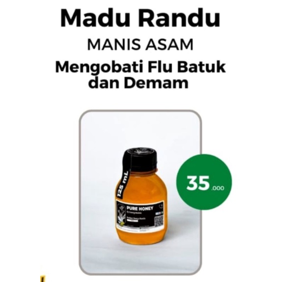 

Madu Murni Asli Nektar Bunga Randu Raw Honey [125ml]