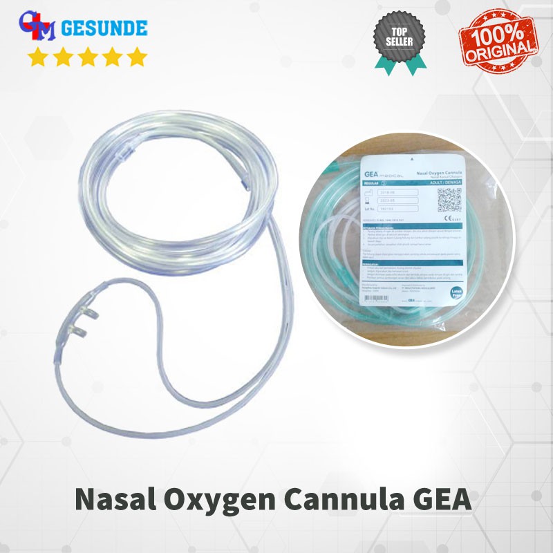 Selang Nasal Oxygen Cannula - Nasal oksigen - Nasal Cannula Merk GEA - Nasal Kanul Bantu Pernapasan
