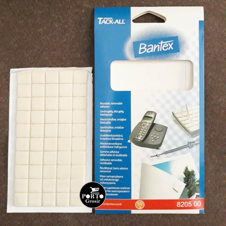 

Bantex Tack-All Perekat Non-Permanen Warna Putih 50 Kotak