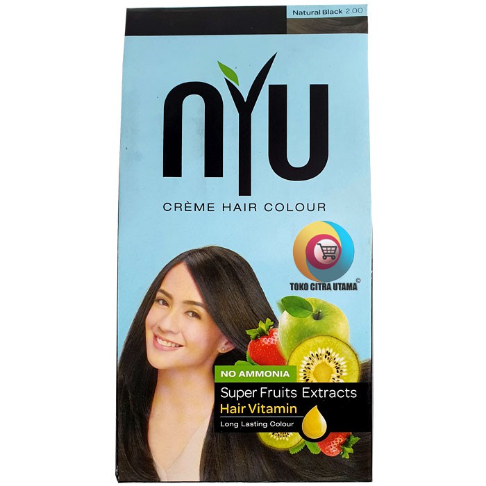 Jual Nyu Cat Rambut Natural Black Creme Hair Colour Indonesia Shopee Indonesia
