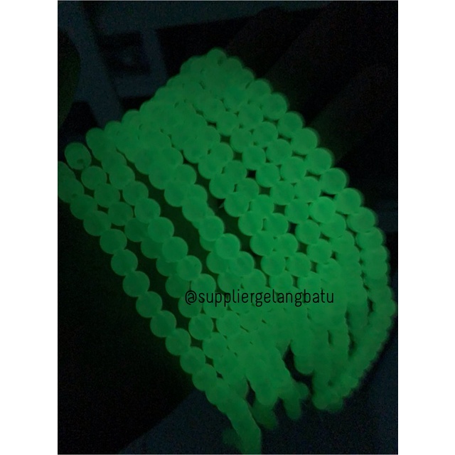 BAHAN FOSFOR 8mm nyala GLOW IN THE DARK rangkai gelang kalung premium