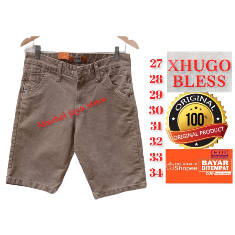 CELANA JEANS DENIM PRIA ORIGINAL HUGO BLES// CELANA JEANS PENDEK PRIA//CELANA JEANS ORIGINAL