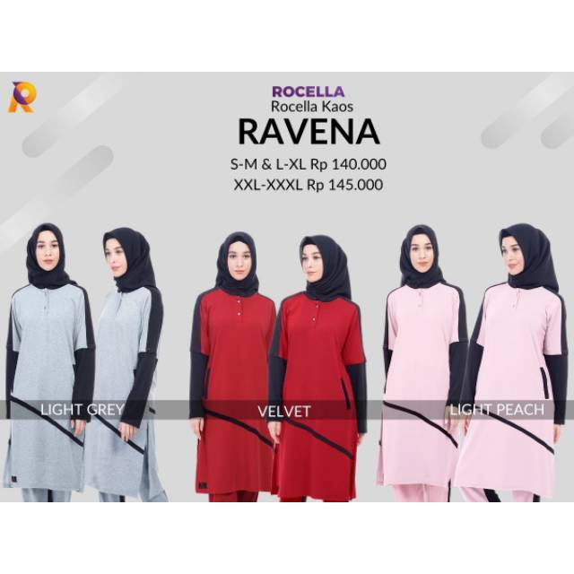  Baju  olahraga muslimah Rocella  kaos Ravena celana dijual 