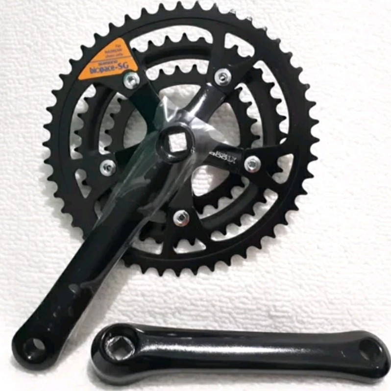 Crankset Crank Shimano Exage 400LX Oval Via Japan Hitam Black