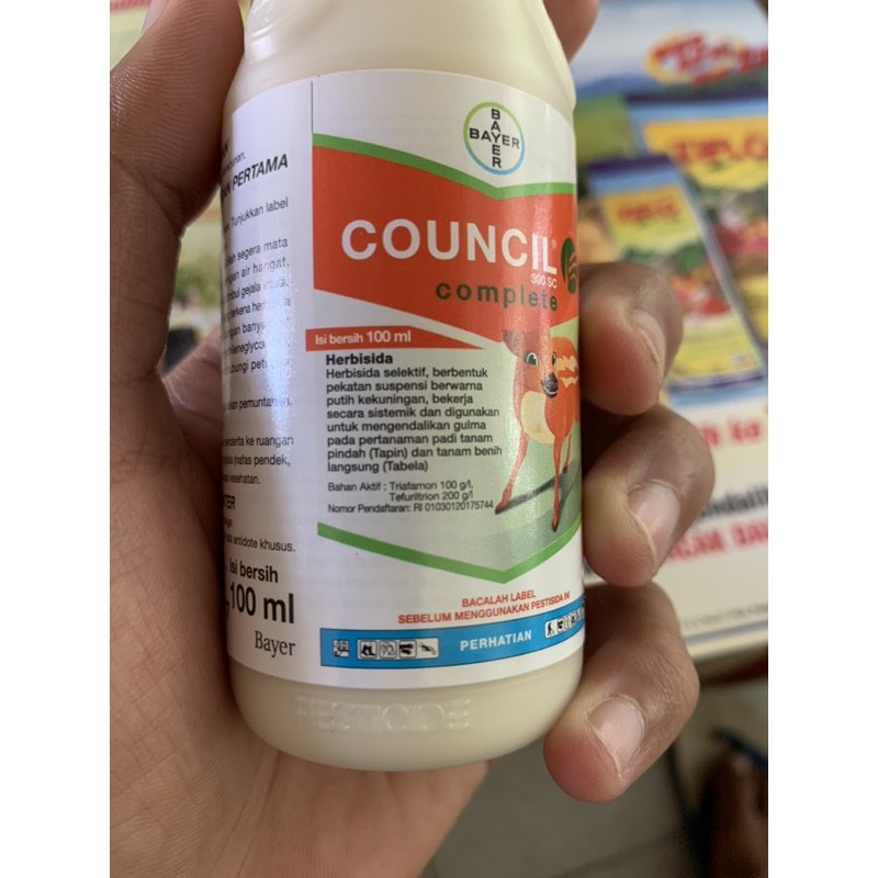 Produk original asli dari pabrik Herbisida UNTUK Padi pra tumbuh COUNCIL COMPLETE 100 ml Dr BAYER BE
