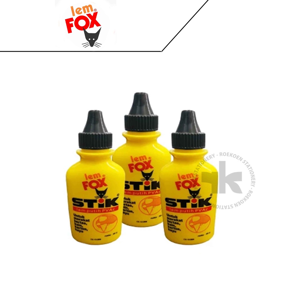 

Fox Lem Putih PVAC Botol STIK 60gr (Botol Kuning)