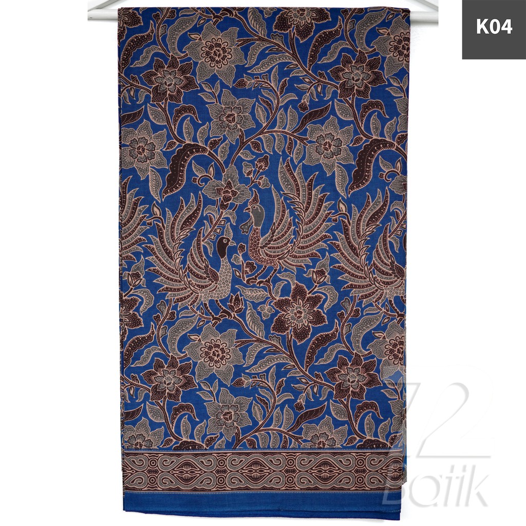 KAIN BATIK PREMIUM Bahan Katun Motif Kembang Sekar Warna Biru 723337 Cap 72 Jarik Jarit Samping Kebat Panjang Batik Katun Modern Premium Bahan Seragam Batik Pernikahan Kantor Keluarga Murah Kamen Jadi Batik Bali Lembaran