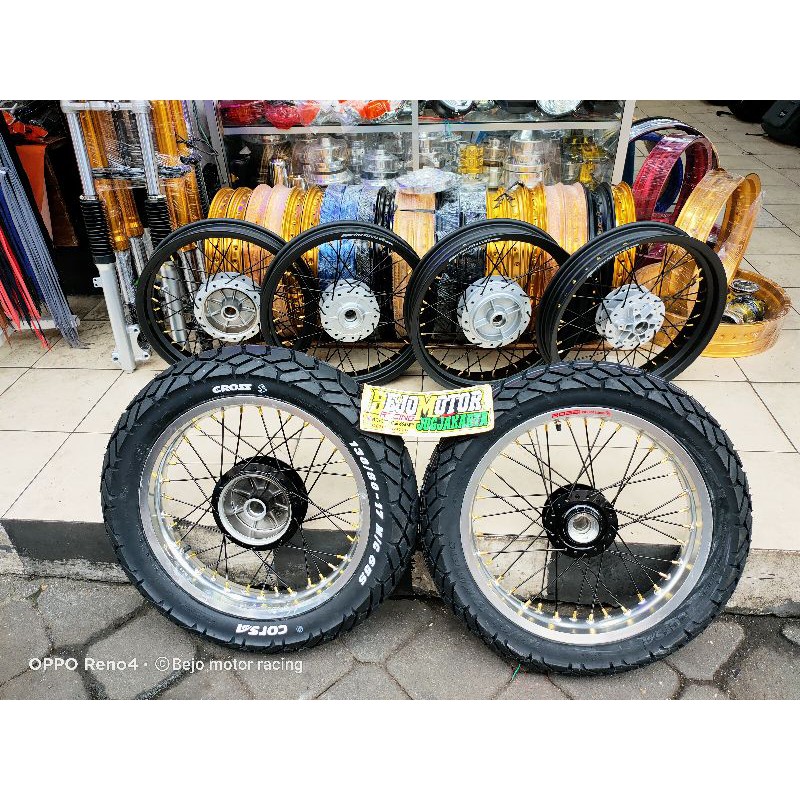 ban japstyle komplit velg tapak lebar ban sumo tromol jari2 pnp scorpio tiger vixion verza thunder