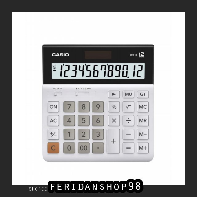

BT155 CASIO WIDE SERIES BEST CALCULATOR DH-12-WE WHITE BY FERIDANSHOP98