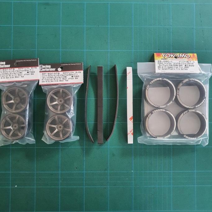 ,,,,,,,] paket rc drift / ban yokomo / velg racing performer / busa velg