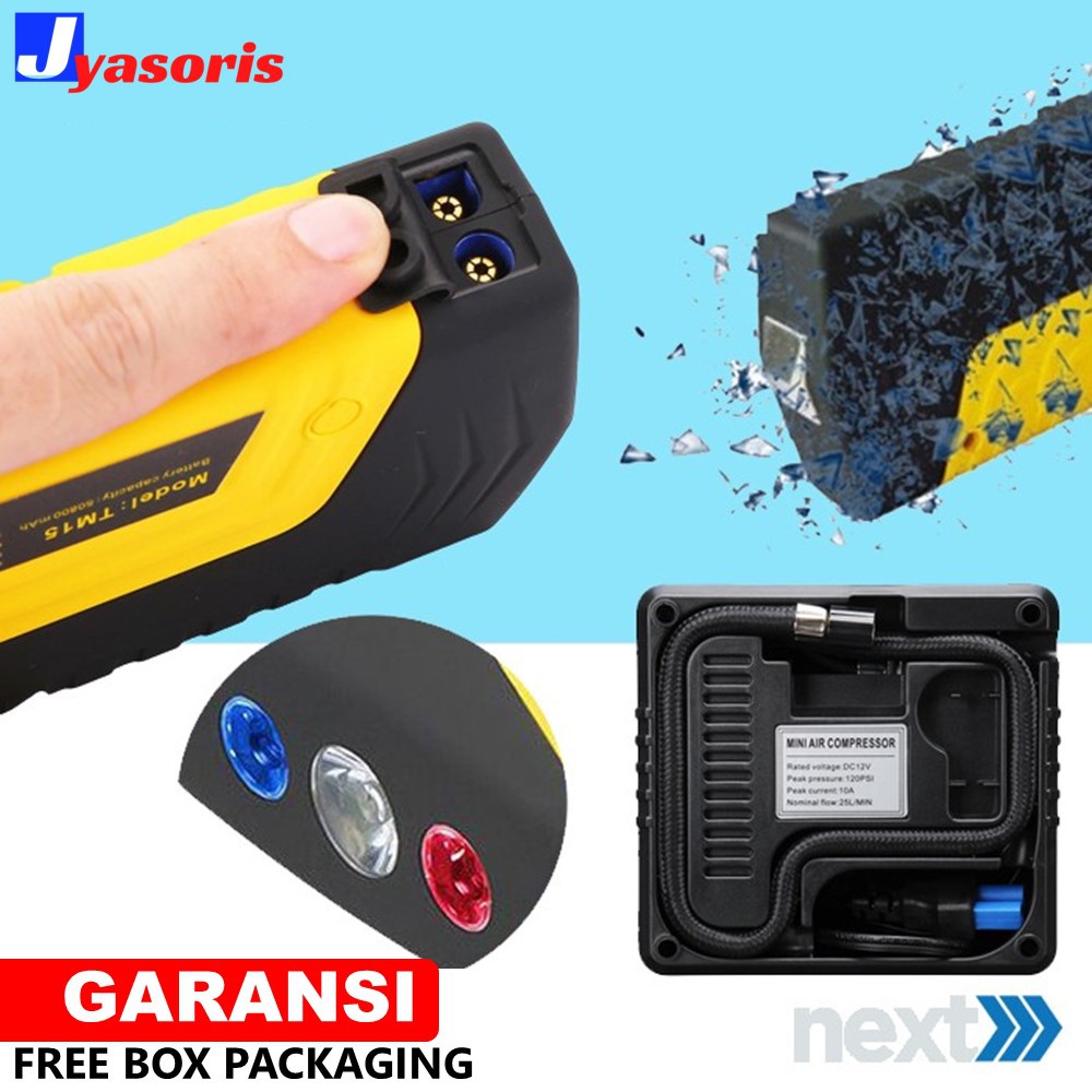 POWER BANK MOBIL JUMPER POWERBANK CAR JUMPER AKI MOBIL JUMP STARTER 50800MAH INCLUDE AIR PUMP JS135