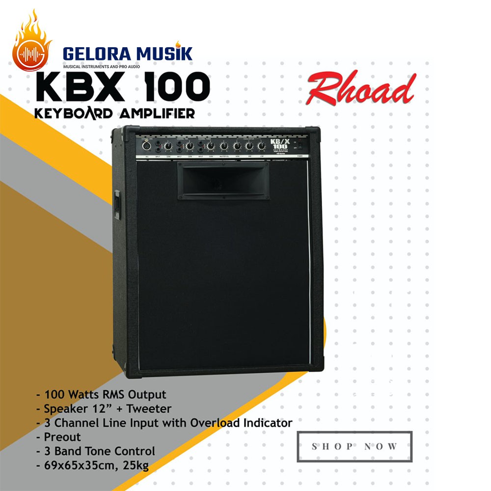 Amplifier Keyboard Rhoad KBX 100. 100 Watt Combo