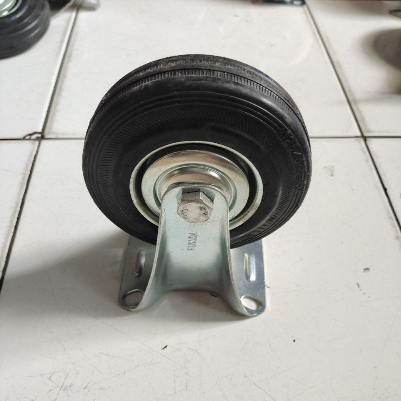 roda karet 4&quot; mati/ fixed / roda troli 4&quot; fixed/ mati